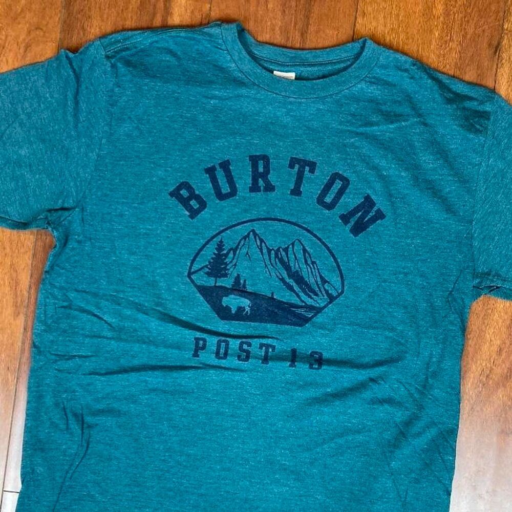 Burton Post 13 Mountain Teal Blue T-Shirt